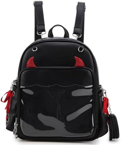 Amazon.com: Studded Gothic Lace Bow Backpacks with Cross Charm